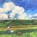 Original Painting Rural Landscape , Countryside Scenery, Fine Art Original Acrylic Painting ...