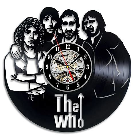 The Who Vinyl Record Clock LED with 7colors Wall Art Home Decor New Design Hanging Wall Clock-in ...