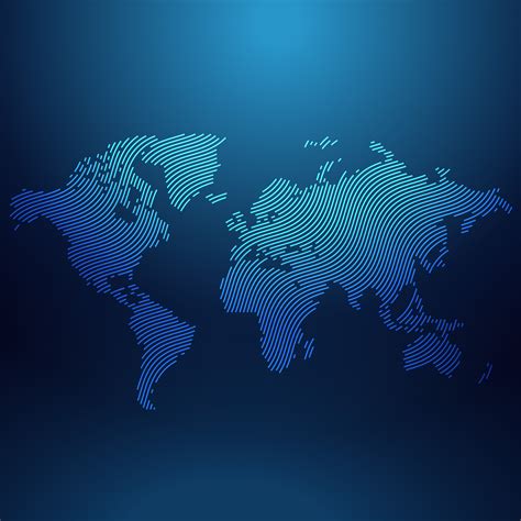 blue world map in wavy style vector - Download Free Vector Art, Stock ...