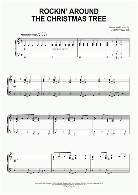 Rockin' Around The Christmas Tree Piano Sheet Music