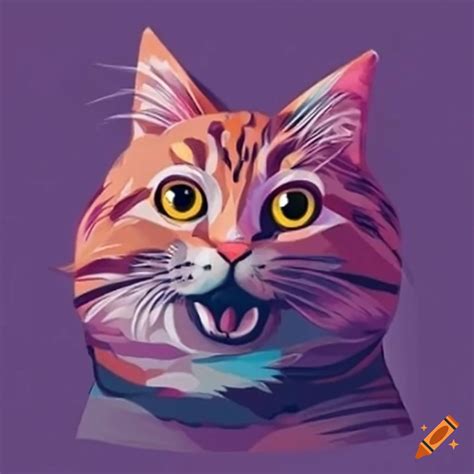 Funny cat design on Craiyon