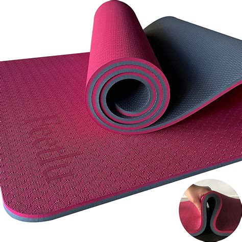 Feeltlu 10mm Extra Thick Yoga Mat Pink Gray | YogaMatStore