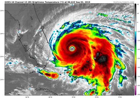 UPDATE: Hurricane Dorian grinds over the northern Bahamas, tracks towards Florida » Severe ...