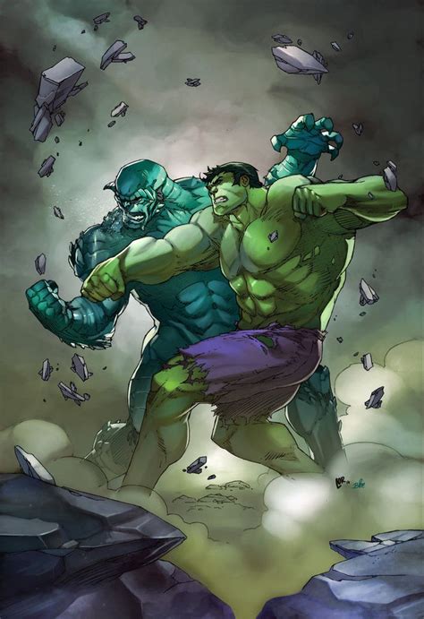 Hulk vs Abomination by toonfed | Marvel comics wallpaper, Hulk avengers ...