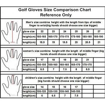 Golf Glove Hand Size Chart - Greenbushfarm.com