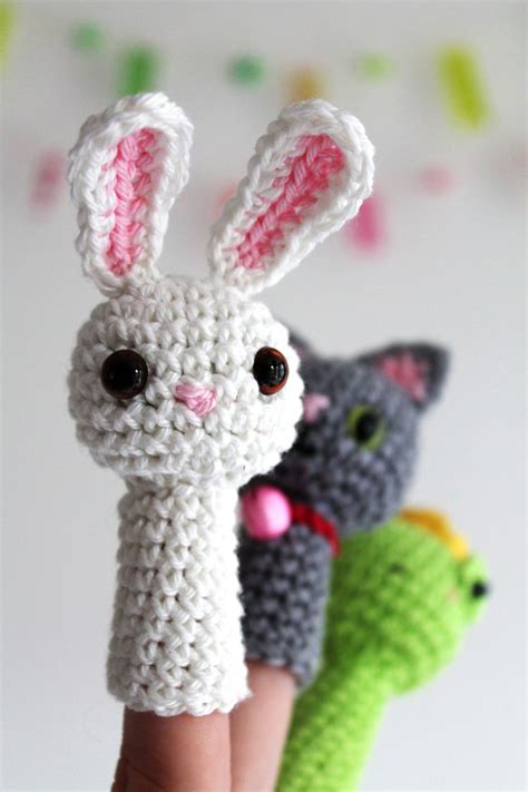 35 Elegant Crochet Finger Puppet Pattern - crochetboxes.com | Finger ...