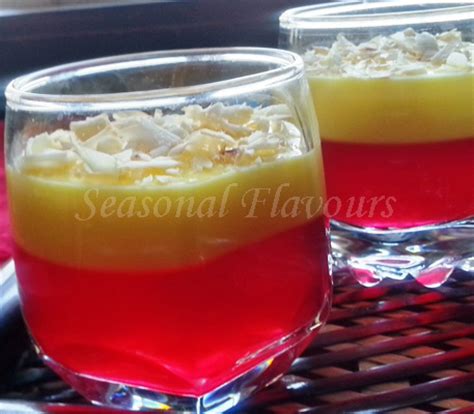 Custard Jelly Cups With Layered Raspberry Jelly And Vanilla Custard | Seasonal Flavours