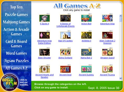 Big Fish Games CD: Issue 36 Screenshots for Windows - MobyGames