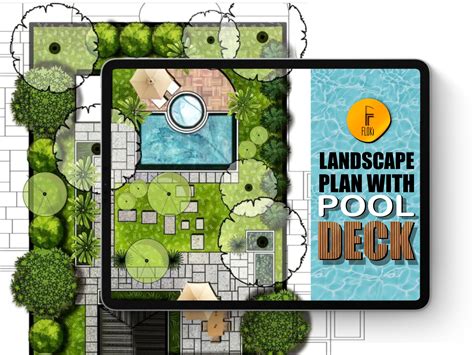 Custom-made Landscape Plan With Pool & Deck Design Customized Landscape Architectural Plan ...