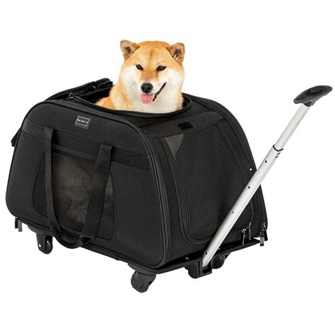 PETSFIT Dog Carrier with Wheels Designed for 2 Small Dogs/Multiple ...