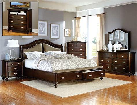 Homelegance Marston Bedroom Set - Dark Cherry 2615DC-BEDROOM-SET at ...