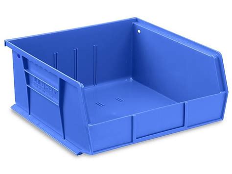 a large blue plastic container on a white background