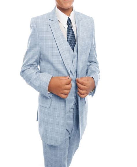 Tazio Windowpane Classic Fit 2 Button Suits for Boys & Reviews - Suits ...