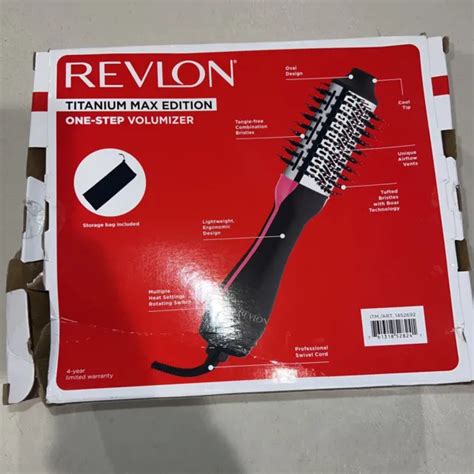 REVLON ONE-STEP HAIR Dryer & Volumizer Titanium Max Edition NEW DAMAGED BOX $31.99 - PicClick