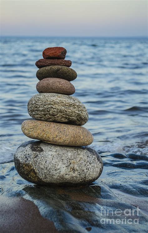 Meditation Stones At Lake Superior Photograph by Deborah Smolinske