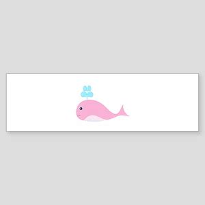 Pink Whale Bumper Stickers - CafePress