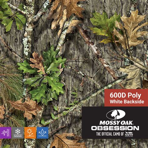 600D Poly - Mossy Oak Obsession - Official NWTF Camo - 60" - Camo Fabric Depot