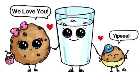 Milk & Cookies Family | Cute kawaii drawings, Kawaii girl drawings, Kawaii drawings