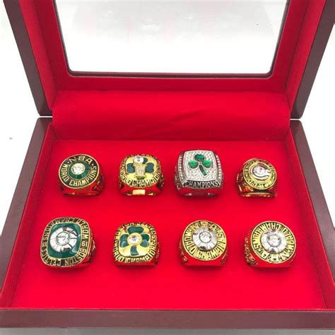 Boston Celtics Championship 8 Rings Set - Punk Dark