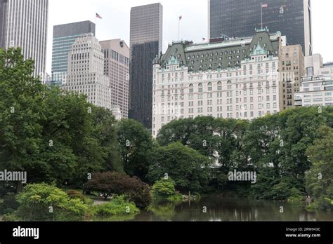 The Plaza Hotel as seen from Central Park, Manhattan, New York, USA ...