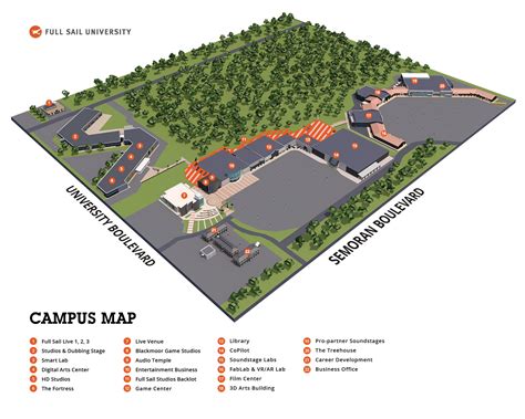 Full Sail Campus Map – Map VectorCampus Map