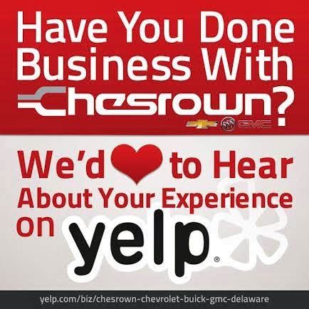 News Around Chesrown: Chesrown Chevrolet Buick GMC is on Yelp!