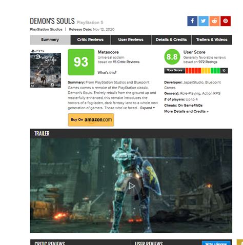 Demon's Souls Remake - Review Thread [Currently the highest rated Next ...