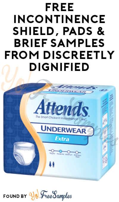 FREE Incontinence Shield, Pads & Brief Samples From Discreetly Dignified