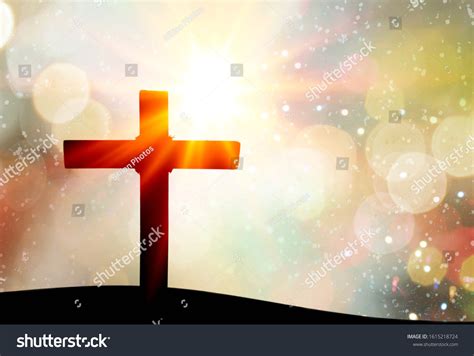 Christian Cross On Sunset Background Christ Stock Photo 1615218724 | Shutterstock