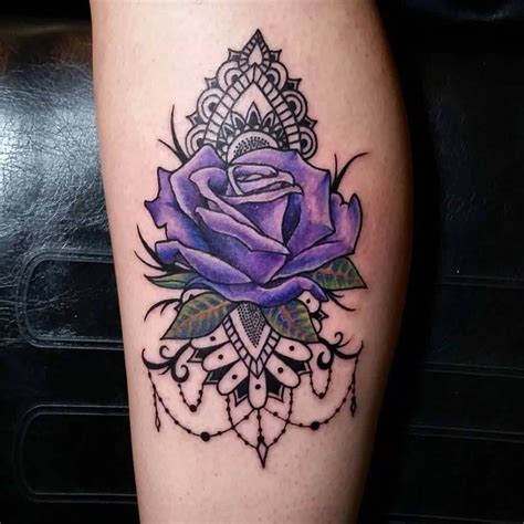 Top 81 Best Purple Rose Tattoo Ideas - [2021 Inspiration Guide]