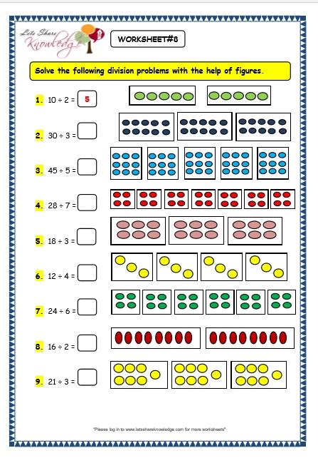 Grade 3 Maths Worksheets: Division (6.2 Division by Grouping) - Lets ...