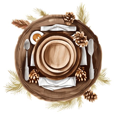 Woodland Thanksgiving Table Setting Clipart · Creative Fabrica