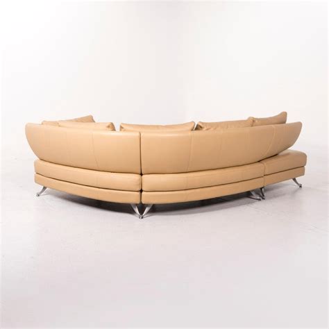 Rolf Benz 222 Leather Corner Sofa Beige Sofa Function Variable Modular Sofa at 1stDibs