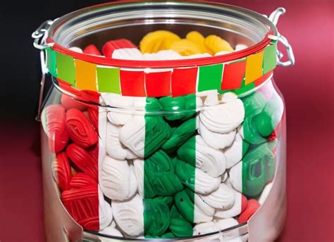 Premium AI Image | Mexican flag pattern candy in a jar