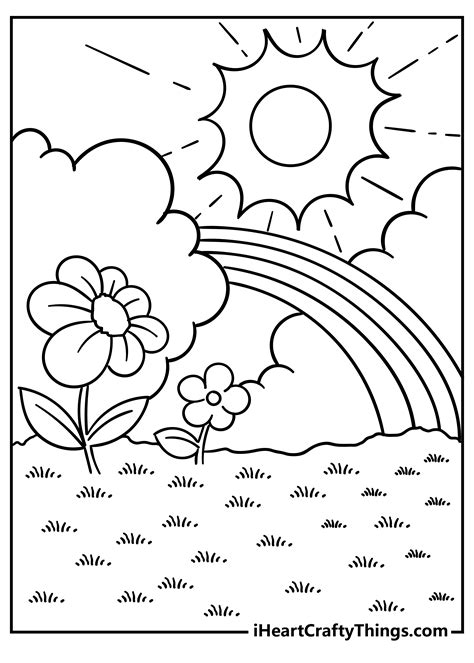 Simple Flower Garden Coloring Pages - Image to u
