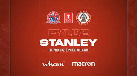 FIXTURES: AFC Fylde date and ticket information - News - Accrington Stanley