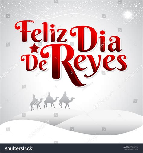 Feliz Día de los Reyes texto: vector de stock (libre de regalías) 356287514 | Shutterstock