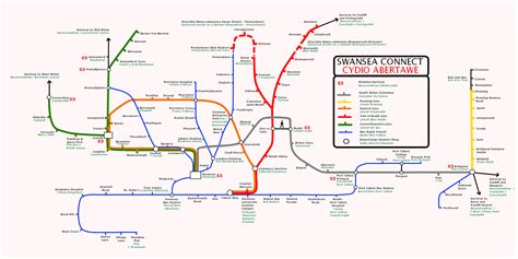 Wales train / rail maps