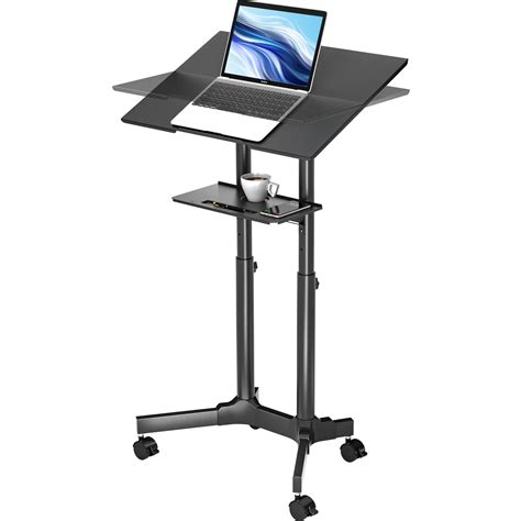 Buy BONTEC Lecterns & Podiums Portable Mobile Standing Laptop Desk, Sit Stand Desk, Height ...