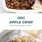 Easy Apple Crisp Recipe (5-star apple crisp!) - Fit Foodie Finds