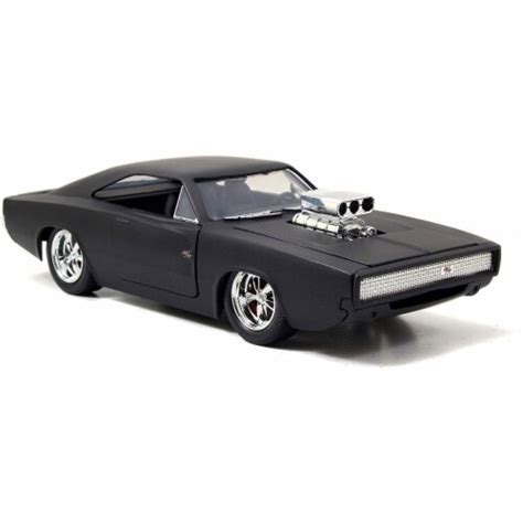 Dom\'s 1970 Dodge Charger R/T Matt Black \Fast & Furious 7\ Movie 1/24 Diecast Model Car """, 1 ...