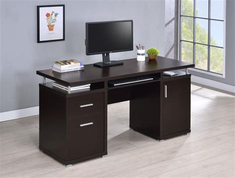 TRACY DESK - Contemporary Cappuccino Computer Desk | 800107 | Home ...