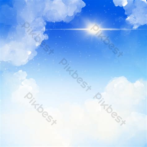 Realistic natural scenery with blue sky and white clouds | PNG Images ...
