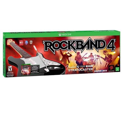 Mad Catz Rock Band 4: Wireless Fender Stratocaster Guitar Bundle (Xbox ...