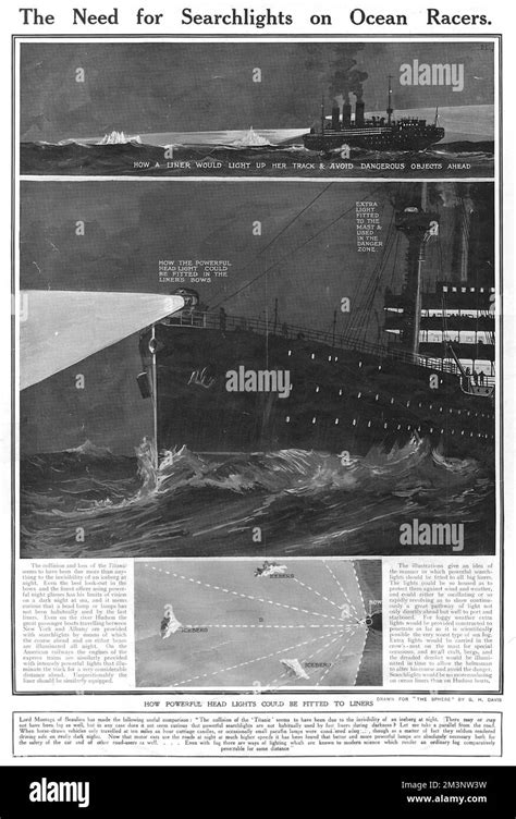 Page from The Sphere demonstrating how searchlights on fast ocean ...