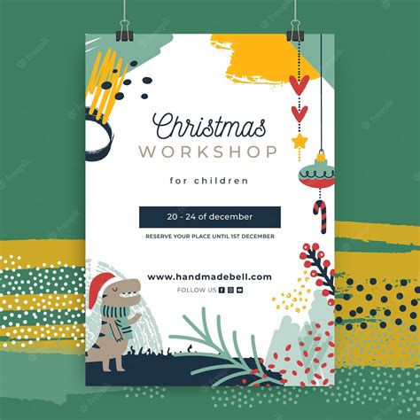 Free Vector | Merry christmas poster template