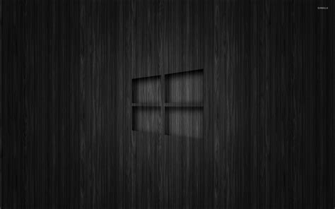 Windows 10 transparent logo on dark wood wallpaper - Computer ...