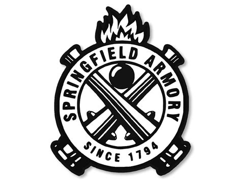 BW Springfield Armory Logo Shaped Sticker – American Vinyl Stickers