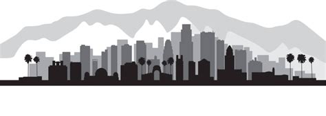 Los Angeles City Skyline Detailed Silhouette Travel Sunset Cityscape Vector, Travel, Sunset ...
