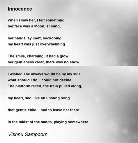 Innocence - Innocence Poem by Vishnu Sampoorn